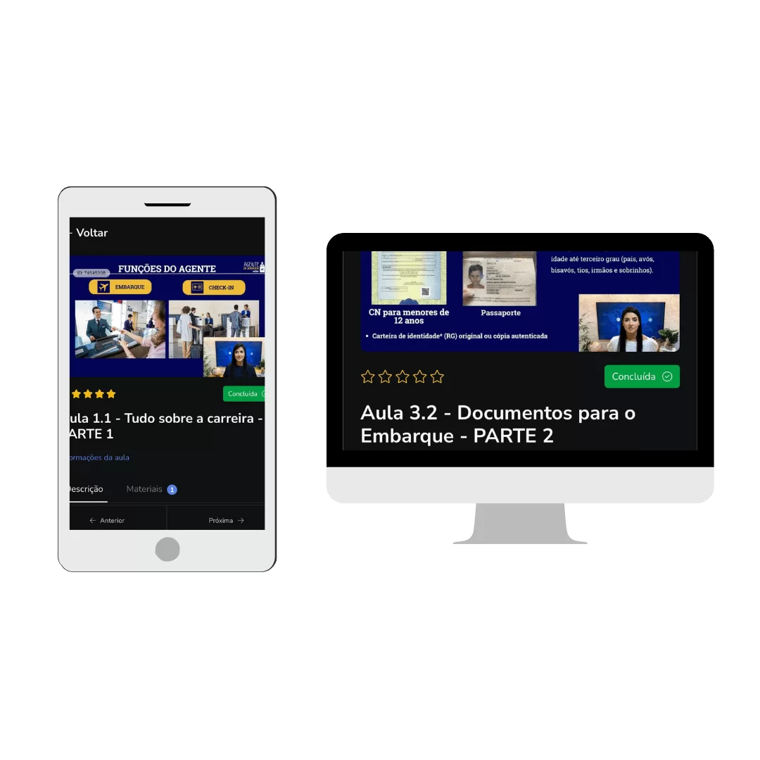Curso disponível no celular e computador